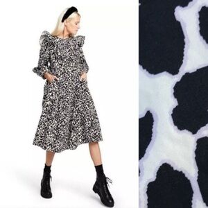 Sandy Liang x Target Ruffle Sleeve Midi Dress Size Medium
